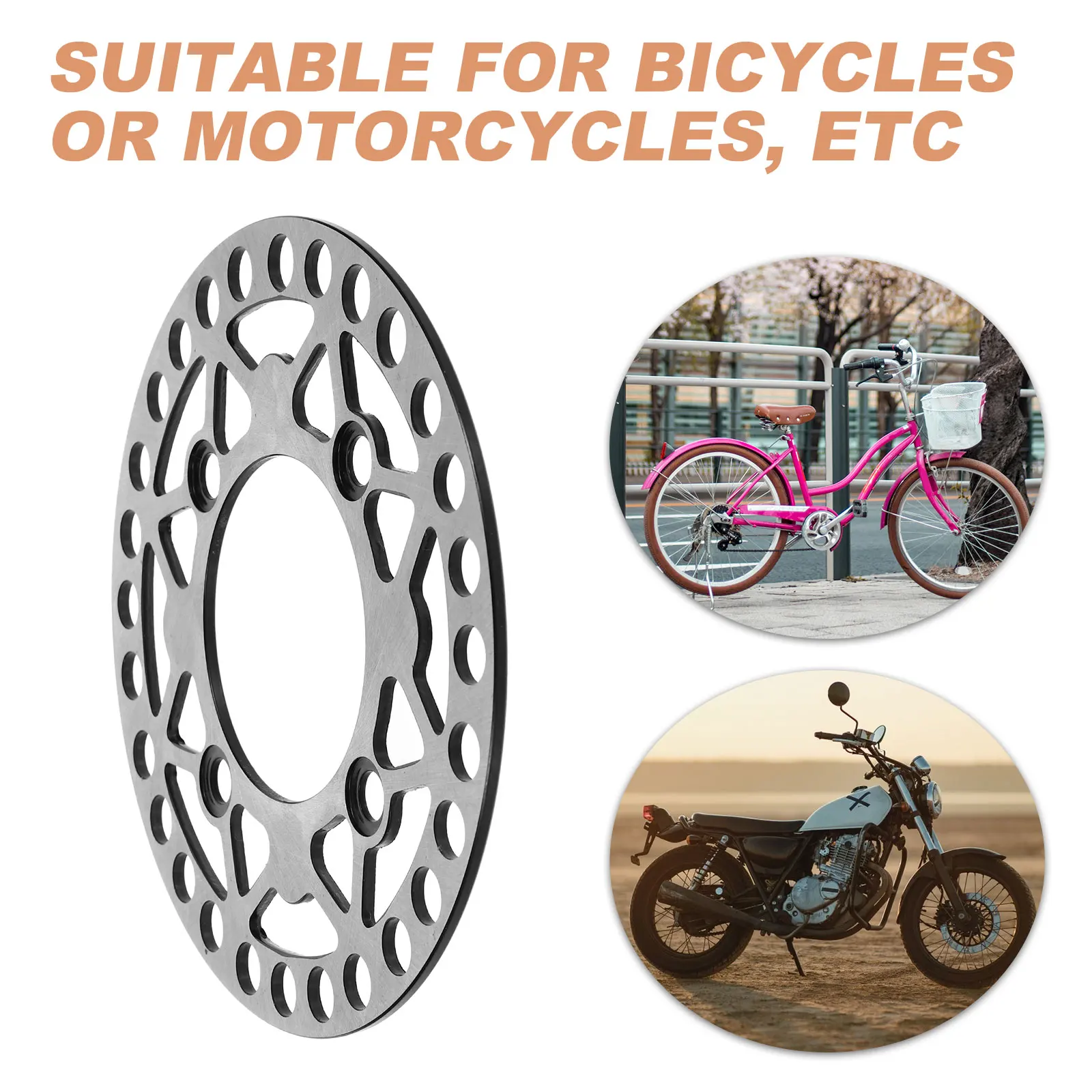 

Front Rear Brake Disc Replacement For Pit Bike Utv Atv Go Kart Metal Alloy Steel Disc Durable Quick Response Enhanced Contact