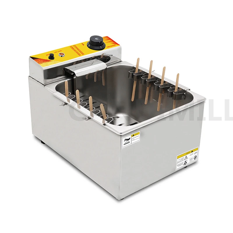 自動業務用電気フライヤー,12l,チーズ,ホットドッグ,スティック,韓国のトウモロコシ,スナック用のフライ機