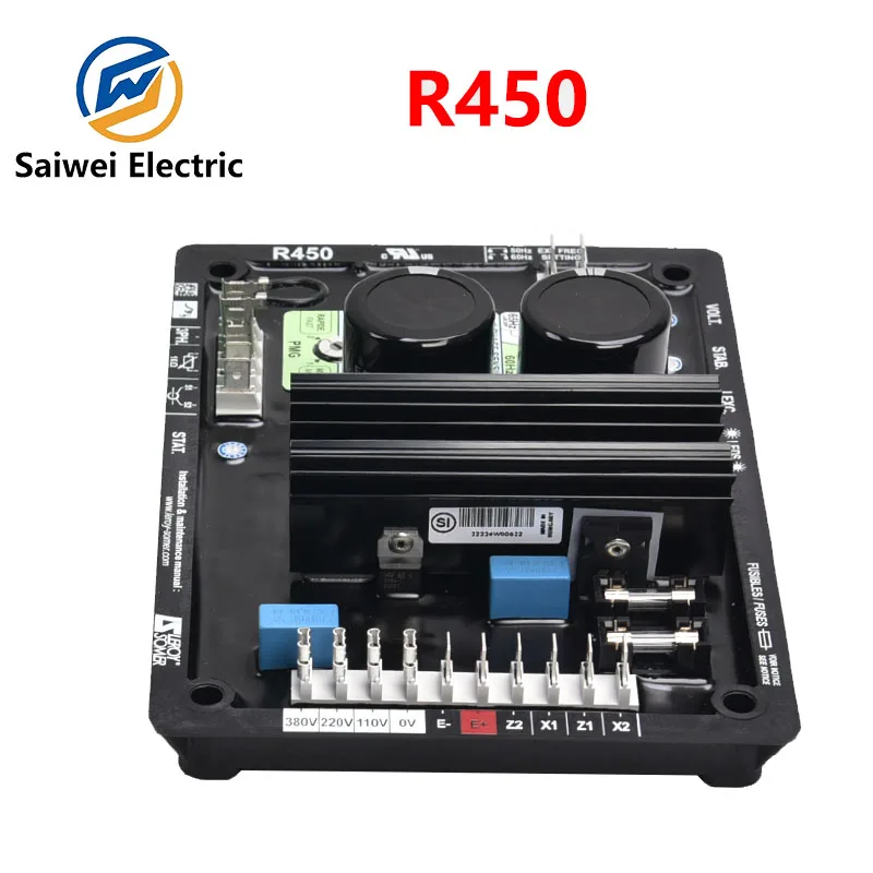 R450 AVR Generator Regulator Tegangan Otomatis Modul Penstabil Generator AC Leysenma Komponen Kontrol Sirkuit Terpadu