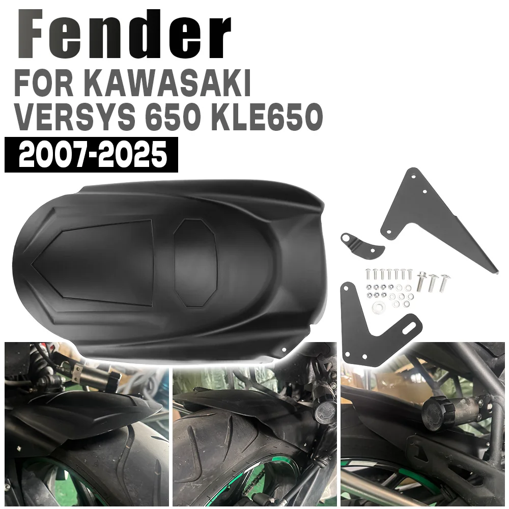 

For KLE650 Versys650 Rear Fender Mudguard Tire Hugger Splash Guard for Kawasaki Versys 650 2007-2023 Motorcycle Wheel Cover Part