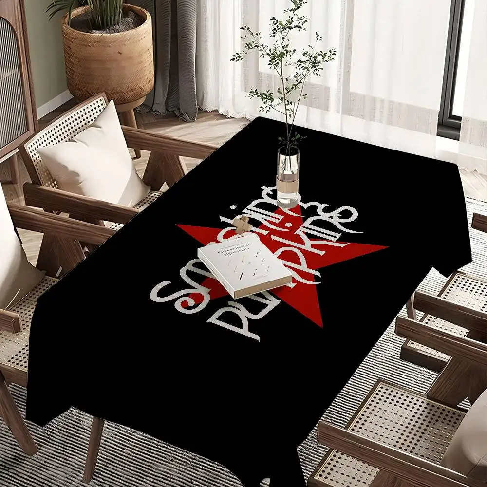 روك S-تحطيم القرع الفرقة نمط مفارش المائدة الصيف قابل للغسل نزهة حفلة مستطيل غطاء الطاولة ديكور المنزل الطعام #1