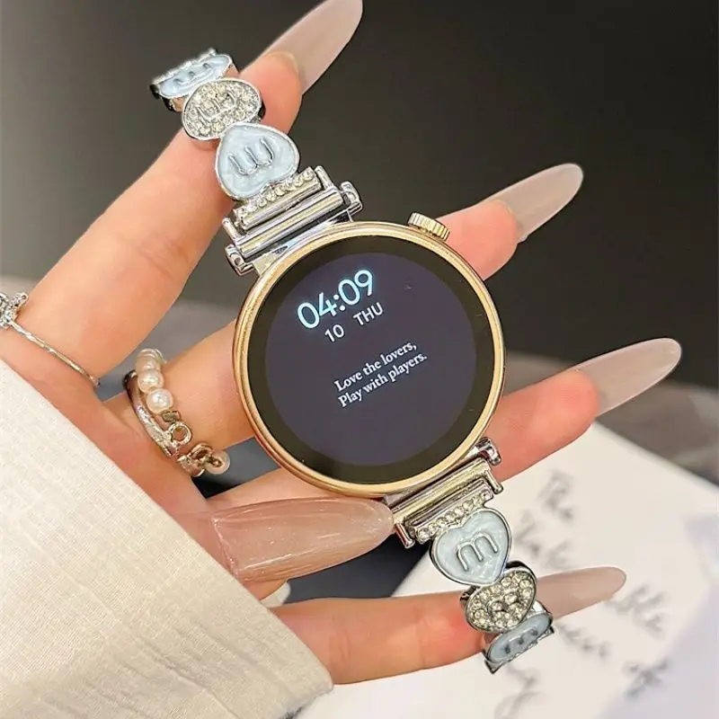 

Буква М в форме сердца с бриллиантами, подходит для ремешков HW Watch Fit3/Fit4 и ремешка HW 8/9/10NFC, ремешки ручной работы