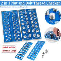 38 Holes 2 in 1 Nut and Bolt Thread Checker Identification Tool  Gauge Standard Metric Bolt Nut Gauge (17 Metric and 21 Inch)