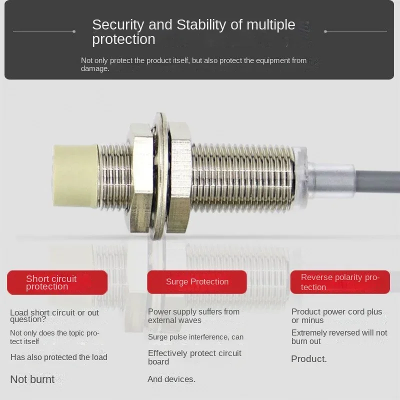 M12 Metal Proximity Switch TR12-4DNPN Two Two Two Three-Wire Sensor 220pnp Normally Open Closed 24V