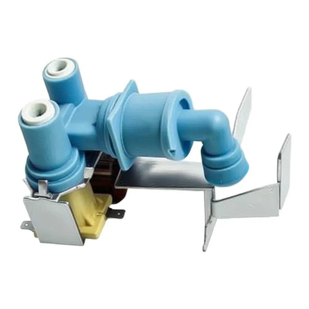 W10420083 For Refrigerator Water Inlet Valve 110V Plastic Housing Dual Outlet 5/16 inch Quick Connect 1/4 inch Terminal