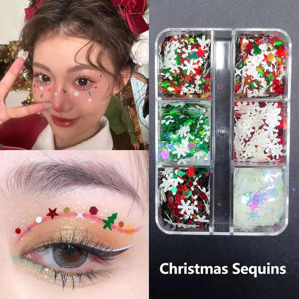 Mix Natale Glitter Pailetters Fiocco di neve Coriandoli Paillettes per unghie per fai da te Snowglobe Tumbler Making Lentejuelas Para Manualidades