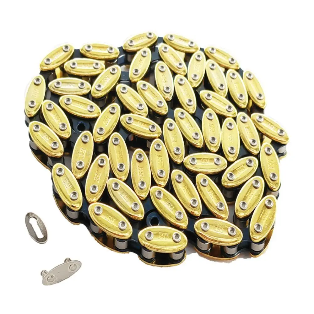 Heavy Duty 1/2 X1/8 Bicycle Chain 100 Link Fixed Gear Bicycle Olive Chain NX01 Gold/Silver Single Speed Chain Mountain Road