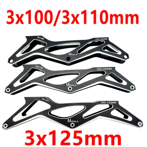 무료 배송 스피드 스케이트 프레임 플랫 3x100mm 3x110mm 3x125mm 150-165mm-195mm