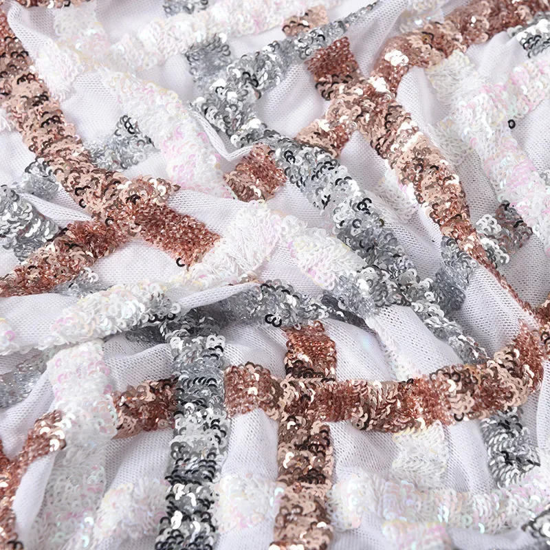 

Европейский и американский нейлон, спандекс, плотная сетка, вышитая бисером ткань, эластичное платье для выступлений, украшение на стену, занавеска, ткань «сделай сам»