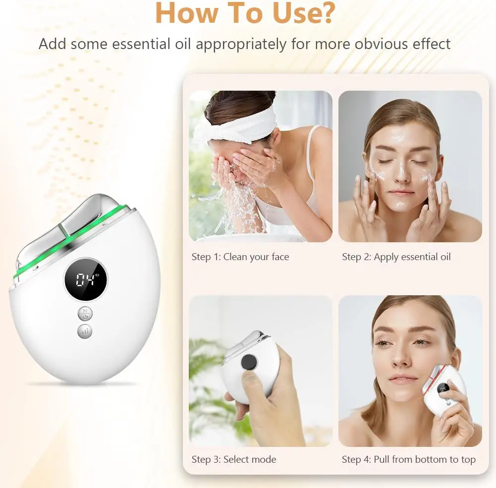 EMS مدلك الوجه جهاز رفع الوجه ثبات إزالة التجاعيد نحت الوجه مكافحة الشيخوخة جهاز غوا شا أداة للوجه اليوغا