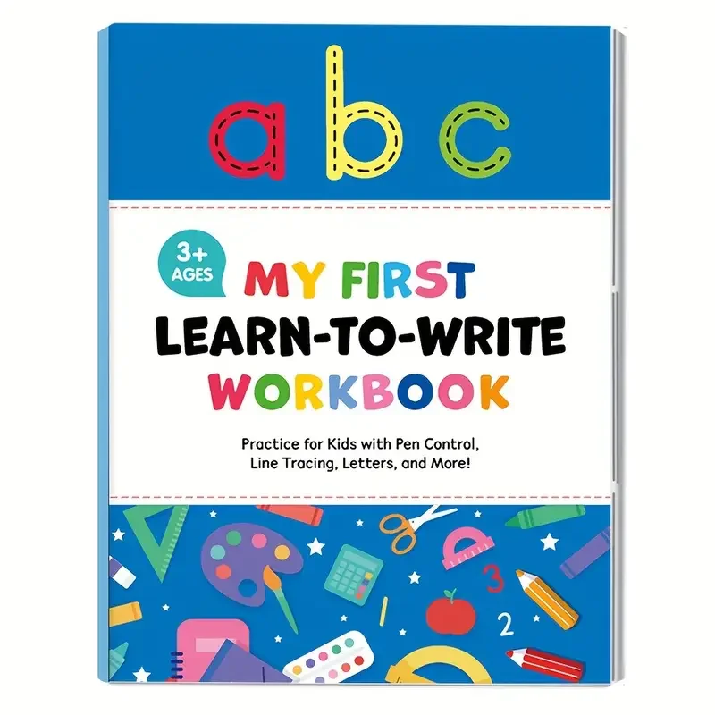 

42 pages Line Tracking Common Words and Alphabet Pen Control Training Educational Activity Book Learning Writing Workbook