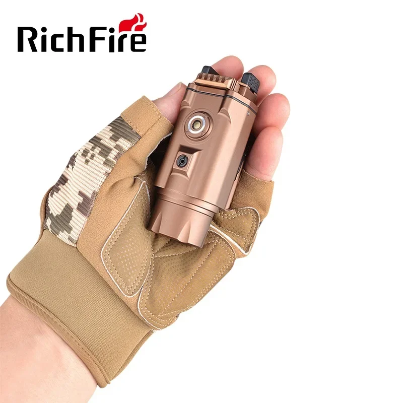 New Richfire Tactical LED Flashlight 1500Lumens Green Laser Pistols with Magnetic Charging for Taurus 20mm Rail Mounted