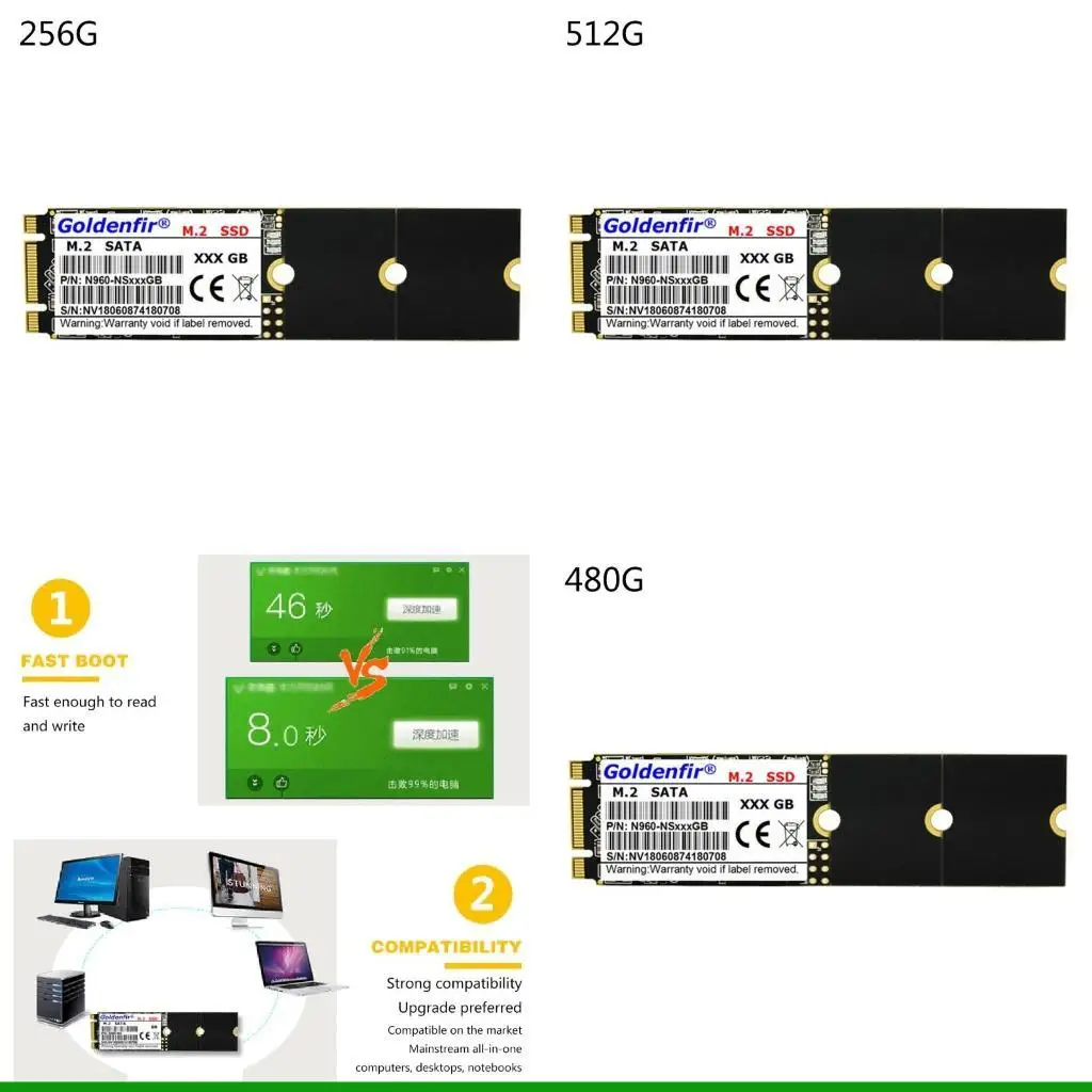 

U55C for M.2 NGFFSATA SSD Internal Drive for Laptop & PC Desktop