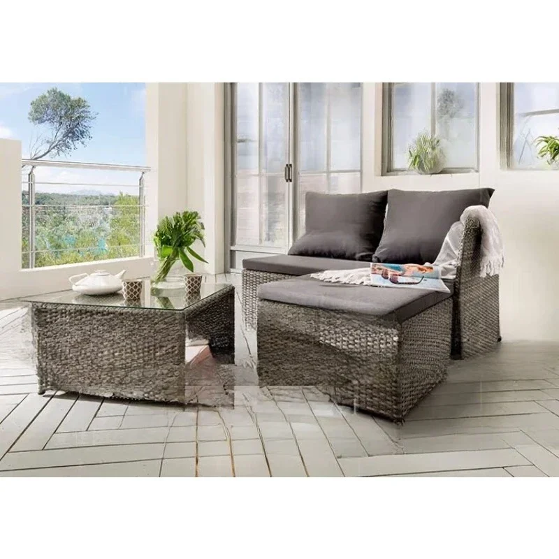 Sofa Leisure Balcony Sofa Villa Garden Rattan Chair Fashion Imitation Rattan Terrace