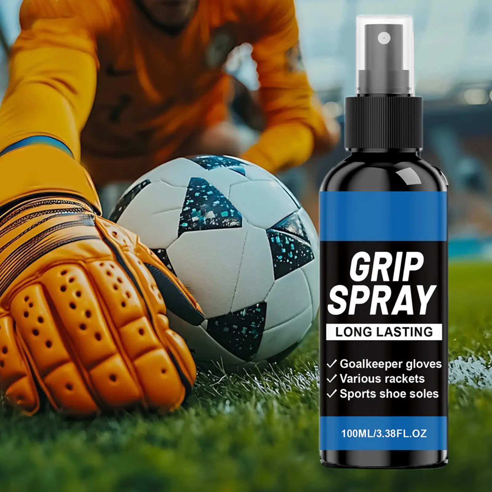 

Football Grip Spray 100ml Long-Lasting Anti-Slip Enhancer Football Glove Sticky Spray for Athletes Players Soccer Court