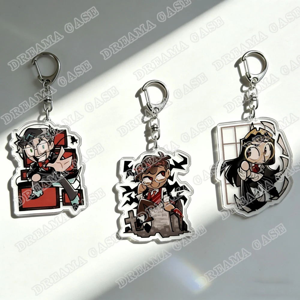 Anime Characters Keychain Accessories Bag Charms Women Girls Keyrings Acrylic Keychain: Alastor, Vox/Vincent, Pentious/Pendleton