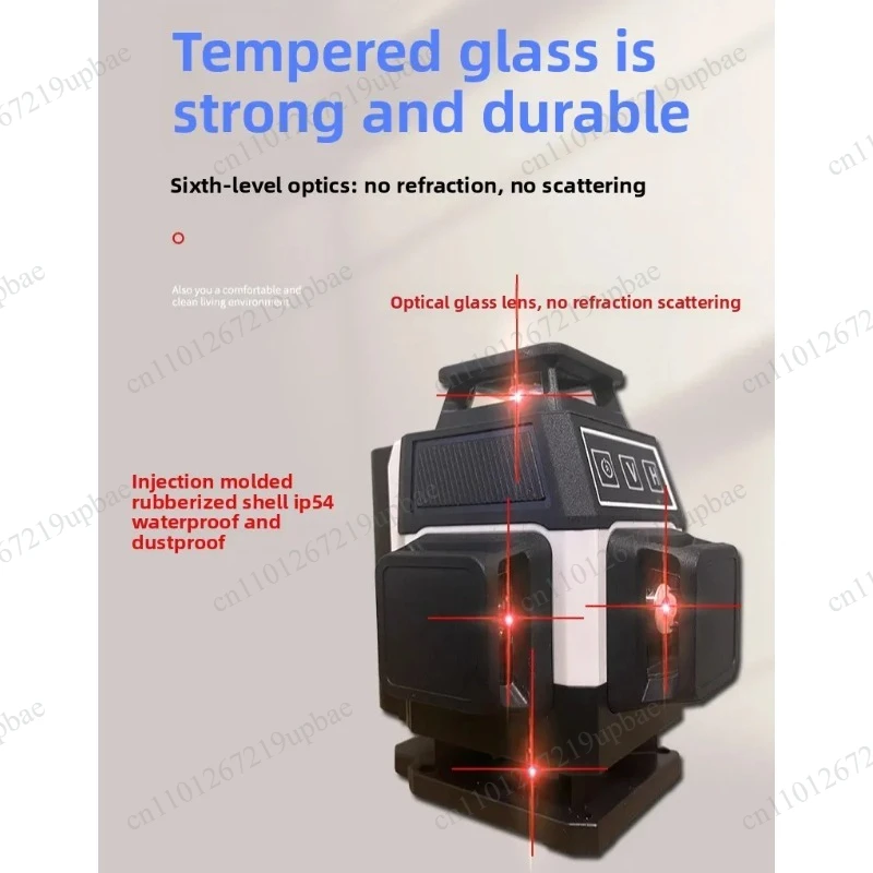 2026 New 8/12 Line Red Laser Level High Precision Self‑Leveling Outdoor Infrared Measuring Tool