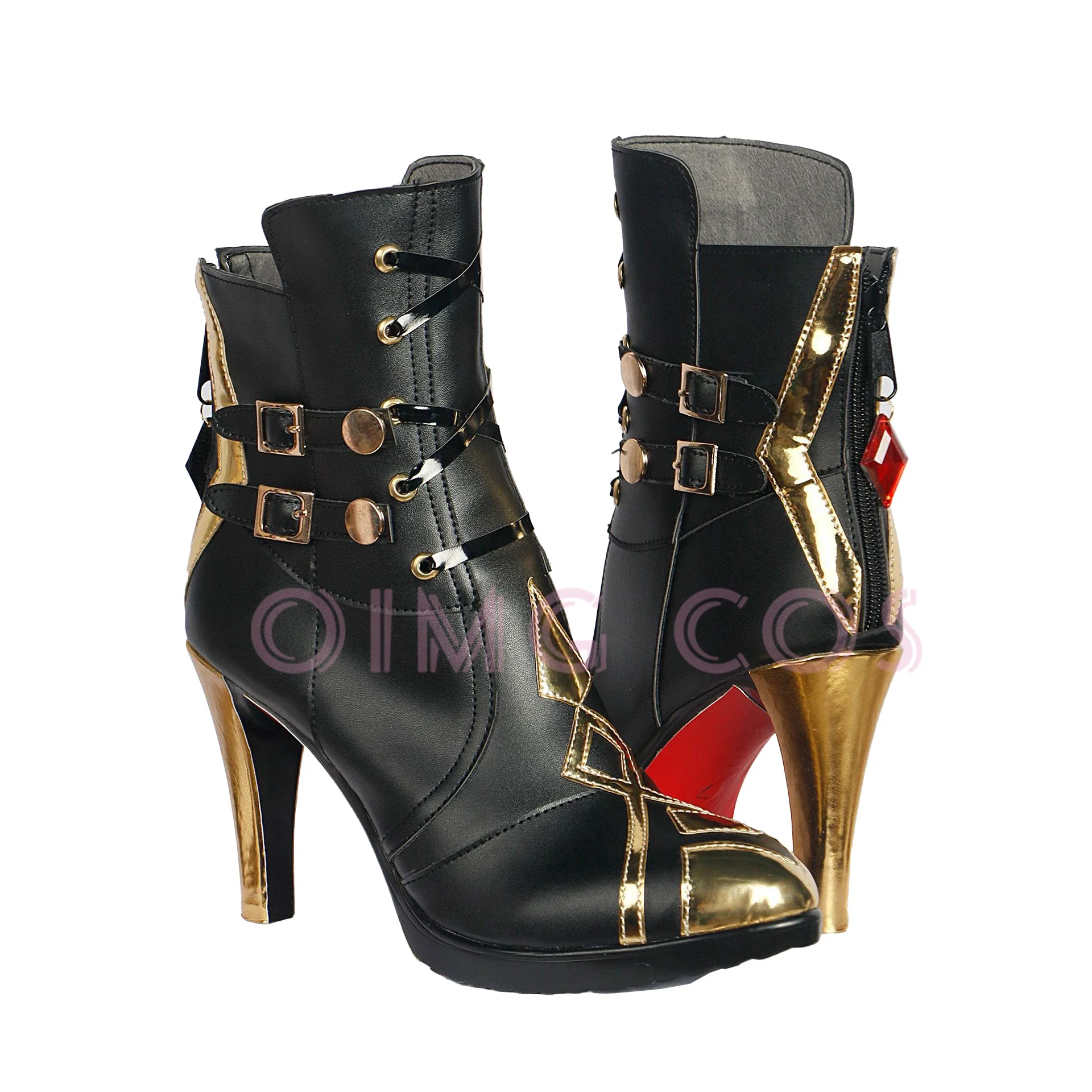 Genshin Impact Arlecchino Cosplay Shoes Anime Chinese Style Halloween Role playing props men for  Game