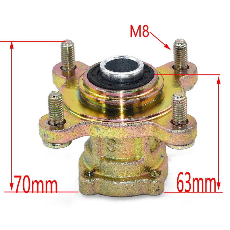 Front 17mm 4 Stud Brake Disc Wheel Hub Fit For 49cc 50cc 110cc 125cc 6 7 8 Inch wheel Go Kart Buggy Karting ATV Quad Bike Parts