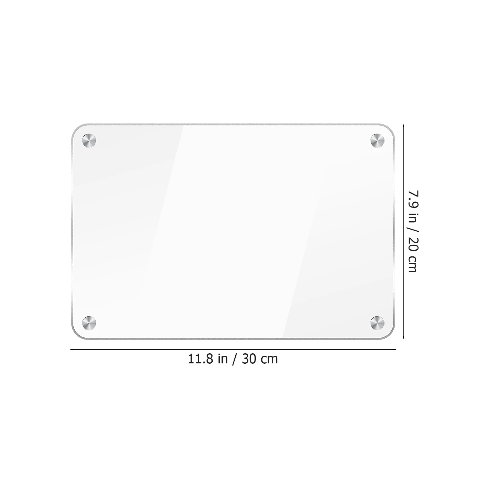 30X20CM Magnetisch Whiteboard Helder Droog Kalenderbord Koelkast Praktische koelkast Leeg transparant acryl schoolbord