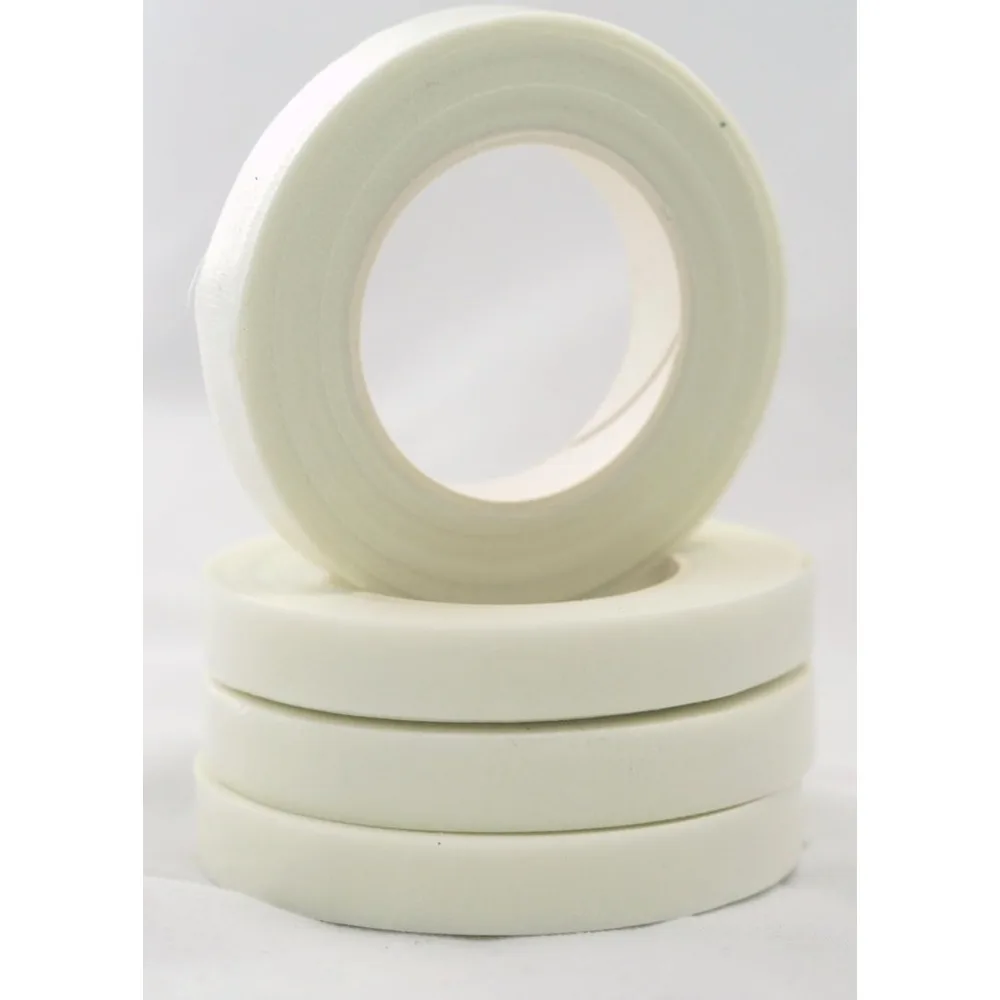 شريط جذعي بعرض 12 مم، ورق كريب مقاوم للماء، شريط زهور أبيض قياسي 28 مترًا، شريط زخرفي 2 لفات من الزهور