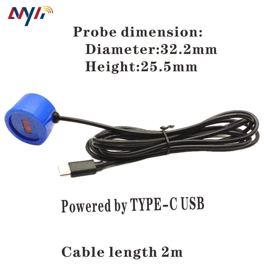 MY019-B TYPE-C USB2.0 TO OPTICAL PROBE IR NEAR INFRARED  ANSI TYPE-2 C12.18 MAGNETIC  TRANSPARENT TRANSMISSION METER CABLE