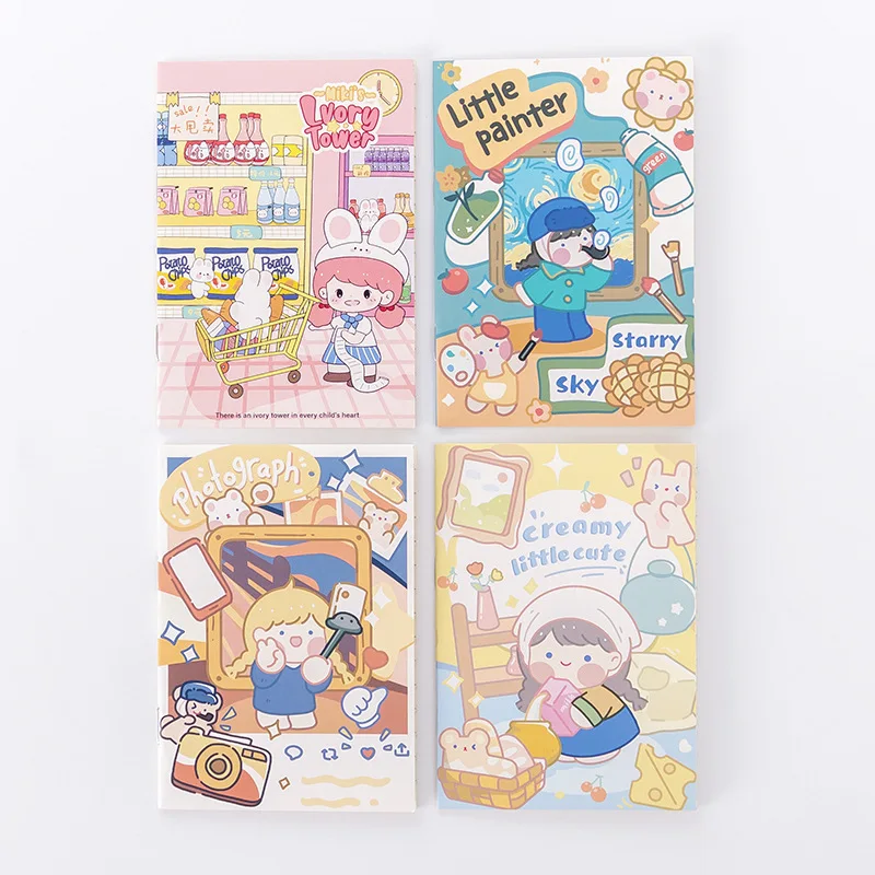 10/Set Notebooks und Zeitschriften Cartoon Nettes Mädchen Herz Kleine Notebook Notizblock Tragbare Mini Notebook Kleine Student Geschenk