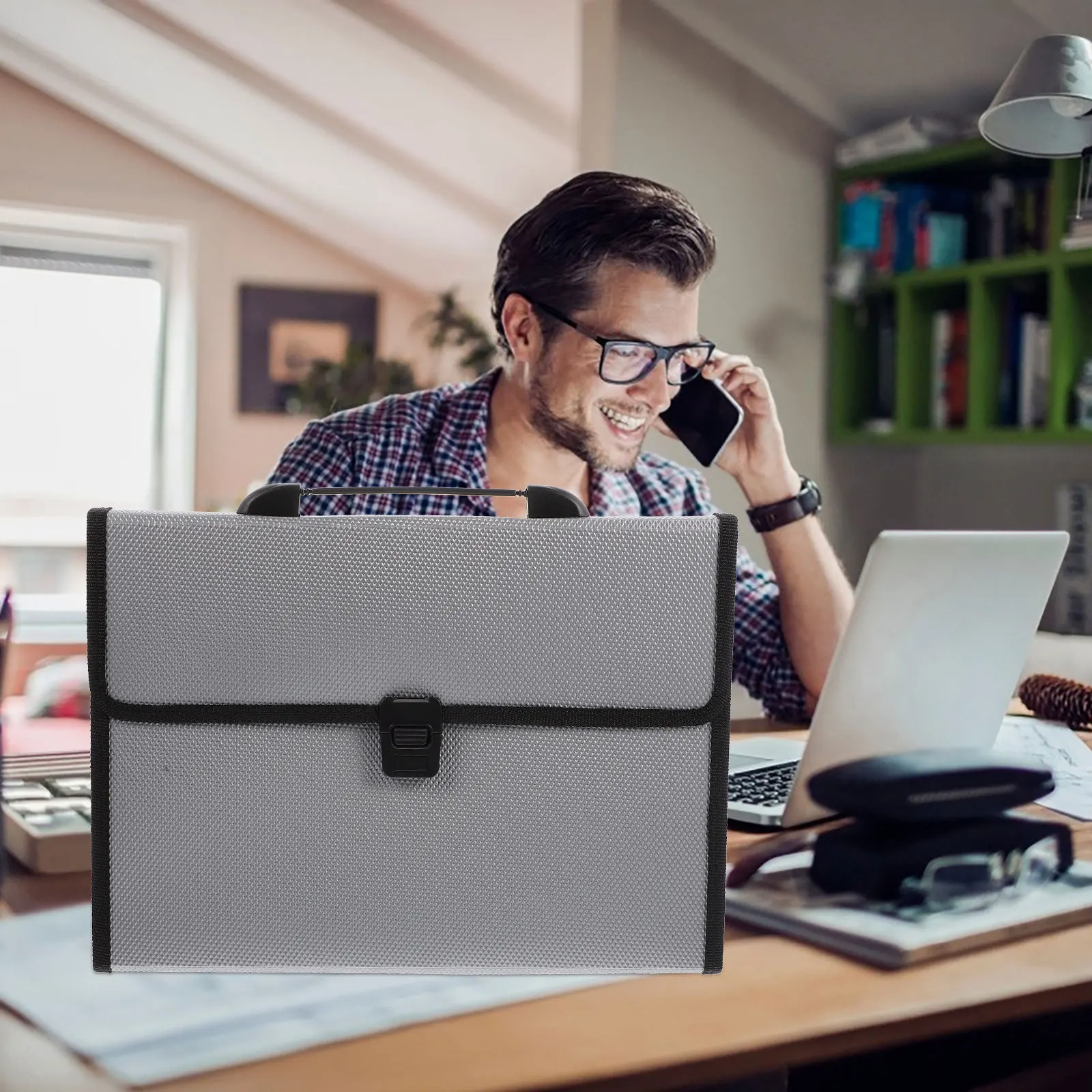 

File Folder Portable Document Organizer Accordion Storage Bag For Office School Travel Use Waterproof Large Capacity