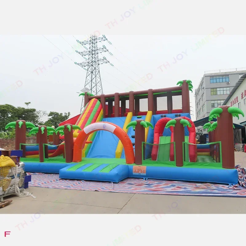 Newly Upgraded Custom PVC Fun City Inflatable Facilities Large Fun City Inflatable Castle Dinosaur Theme Playground Inflatable