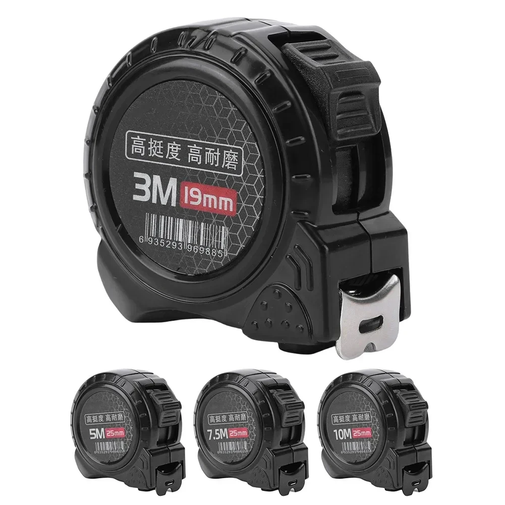 3/5/10M Metric Measuring Tape Self Locking Fluorescent Steel Tape Measure High Precision Wear-resistant Ruler Measuring Tools