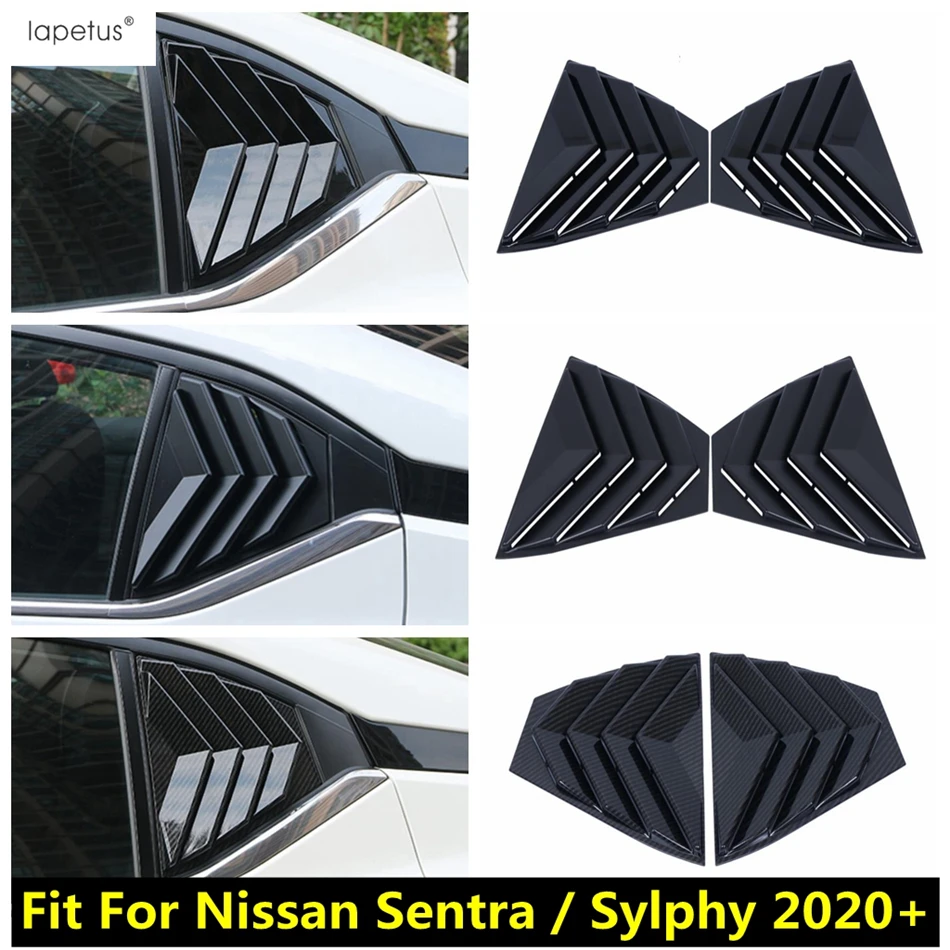 

Rear Quarter Side Window Louver Vent Shutter Panel Cover Trim For Nissan Sentra / Sylphy 2020 - 2024 Carbon Fiber Accessories