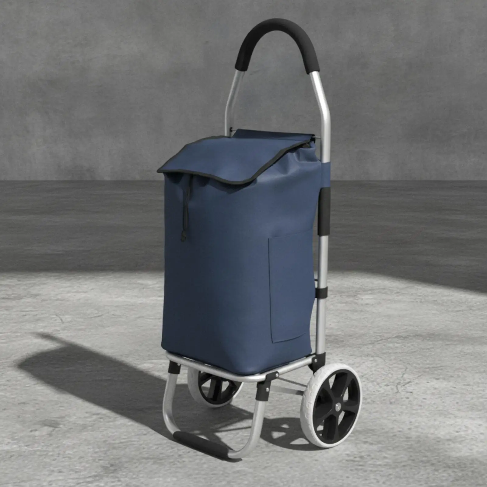 Folding Shopping Cart Foldable Shopping Trolley with Wheels Foldable Utility Cart with Bag for Senior, Farmers Market