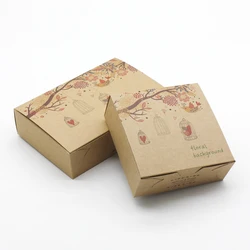 20pcs Kraft Paper Box Gift Packaging Birthday Wedding Bonbonniere Party Favors For Guests Candy Cookies Boxes Bags Cardboard