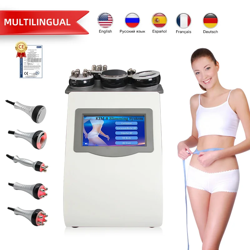 5IN1 Ultrasonic Massage Shaper Vacuum Laser Radio Frequency RF-Tool 40K Multi-Polar Anti-Wrinkle Rejuvenation Skin Lift Tighten