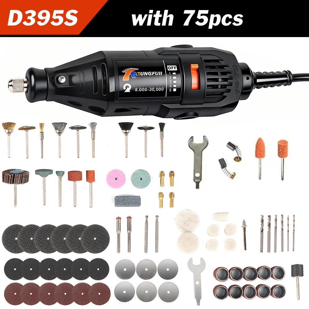 Mini elektrische boorgraveermachine, Dremel roterend gereedschap, graveurslijpmachine compatibel met elektrisch gereedschap, accessoires, 220V