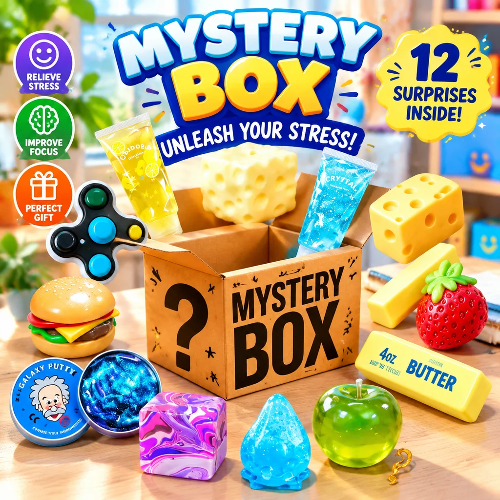 Squishy Butter Food Shape Squeeze Fidget Toy Stress Relief Sensory Decompression 1PC Random Mystery Box Blind Box Kids Gift