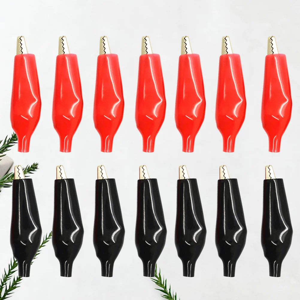 

60pcs 28Mm Alligator Clip Metal Electrical Clamp Plastic Boot For Car Auto Testing Probe Crocodile Clips Insulated Diy