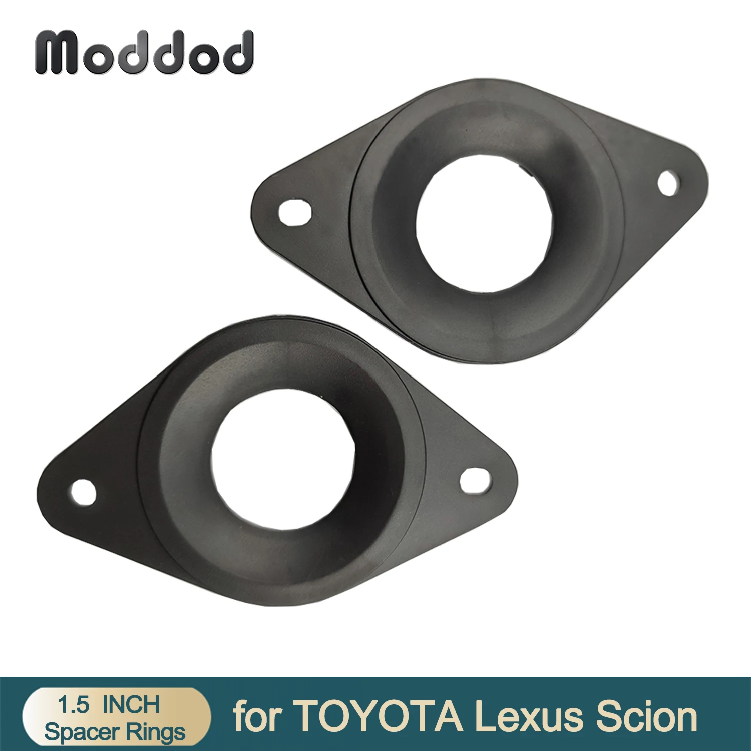 

Car Speaker Adapter 1.5" Cutout Spacer Rings Fit for Toyota 4Runner Avalon Camry Prius Tacoma Lexus Install Replacement Cover