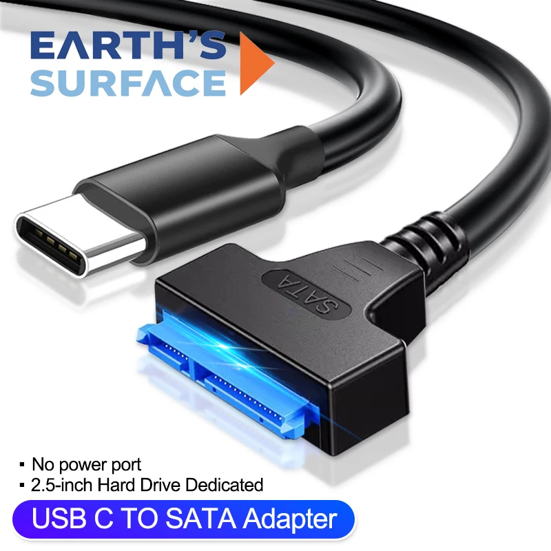 SATA to USB3.0 Cable USB Type C to SATA III Hard Driver Adapter 2.5 Inch External HDD SSD USB C to Sata Cord Connector Converter