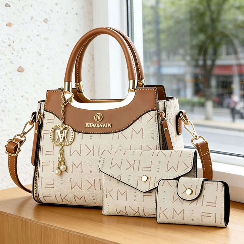 3-piece set of light luxury high-grade printed letter bags, premium fashionable women's bags, large-capacity handbags for commut - view 4