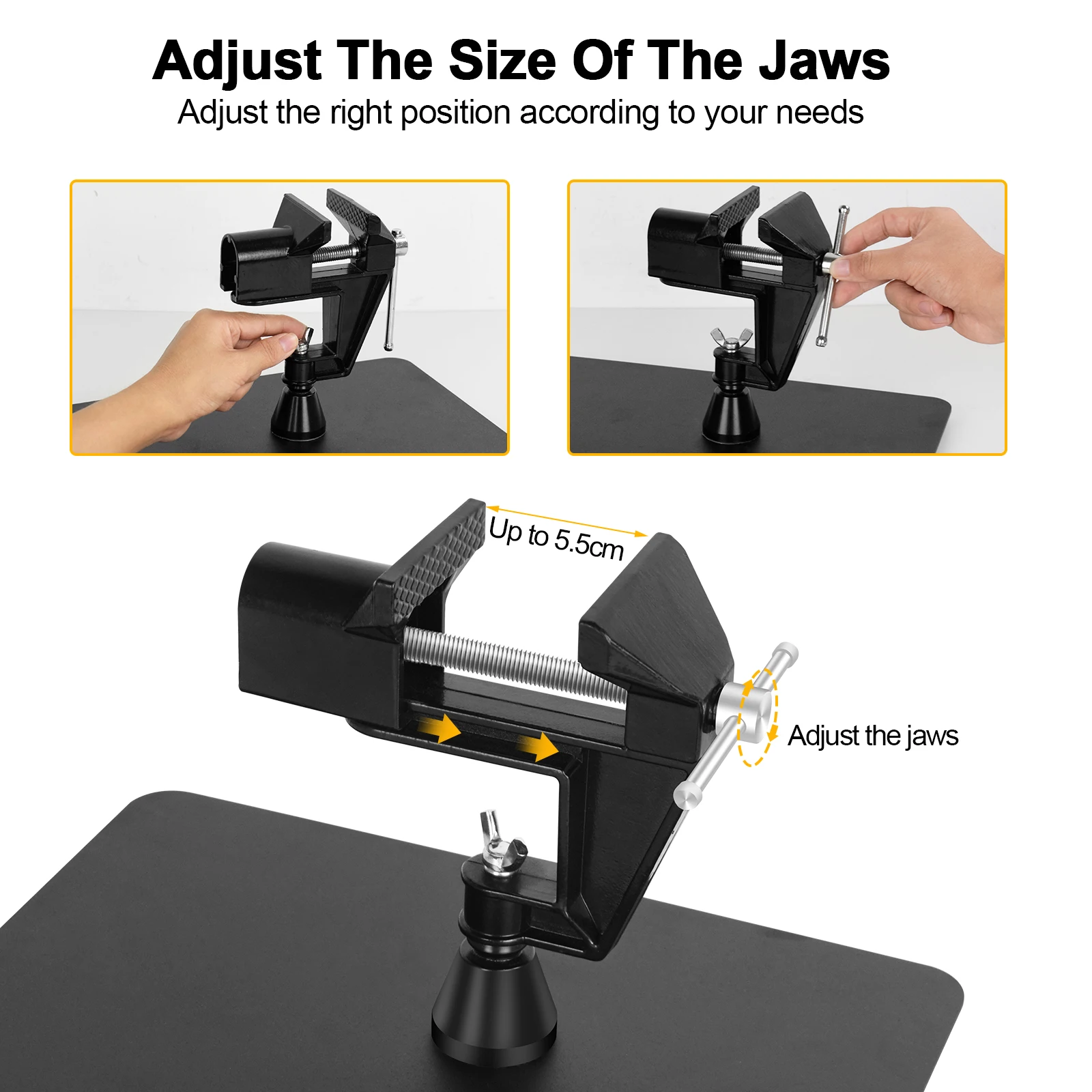 NEWACALOX Magnetic Flexible Arm Soldering Third Hand PCB Holder with 360 ° Rotating Hot Air Gun Stand Welding Workbench