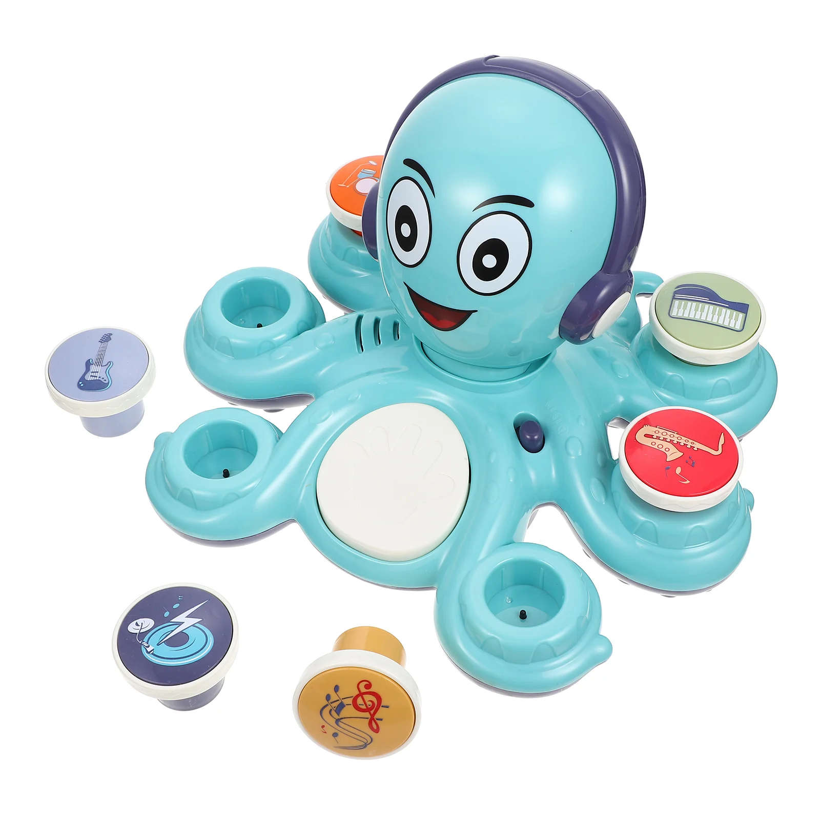 Giocattoli per bambini Polpo Musica Luce Strumento di illuminazione musicale Bambino Sviluppo intellettuale Blu Prescolare