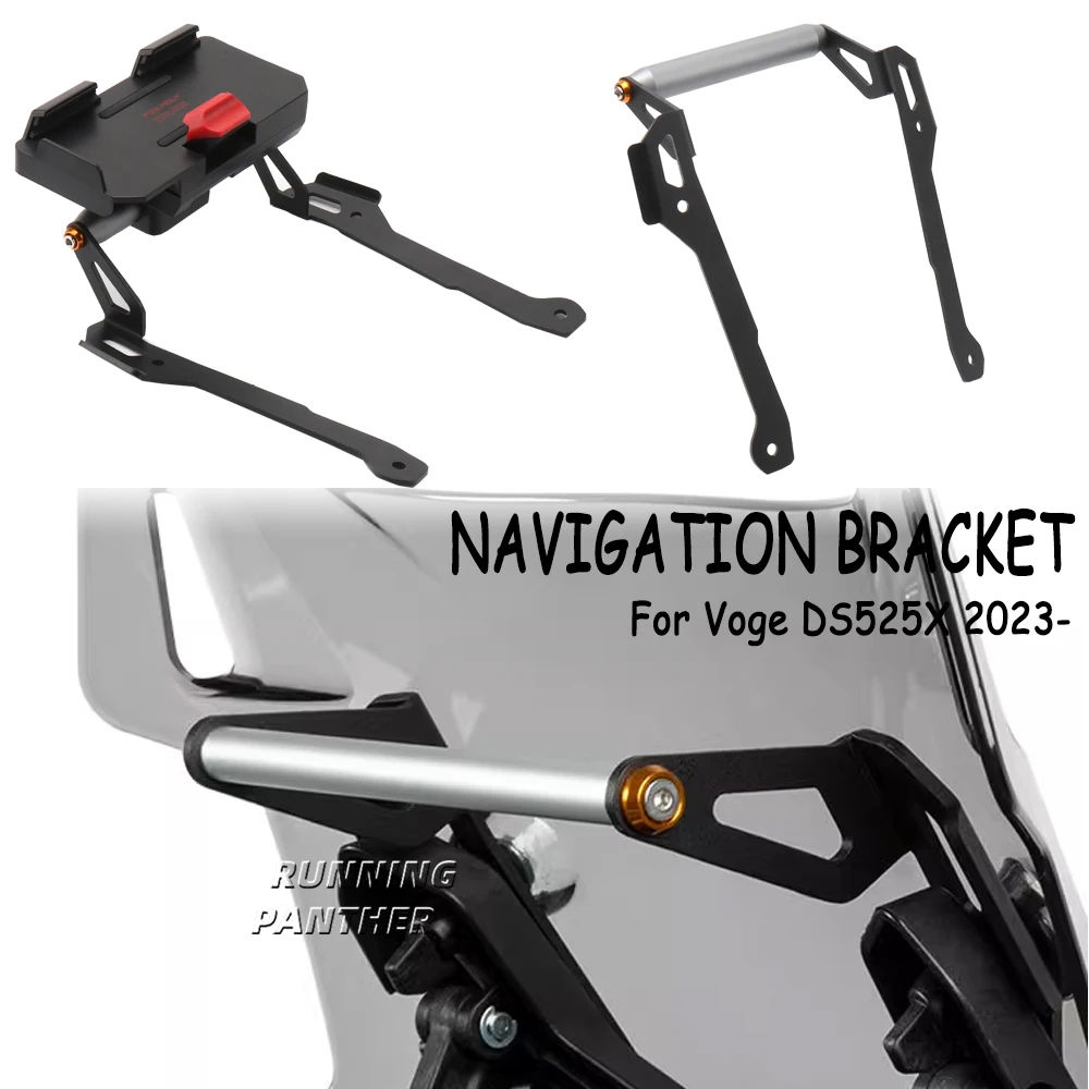 

Metal Mount Mobile Phone Holder Motorcycle Fixed Navigation Bracket GPS Mount Accessories For Voge DS525X DS 525 X 525DSX 2023-