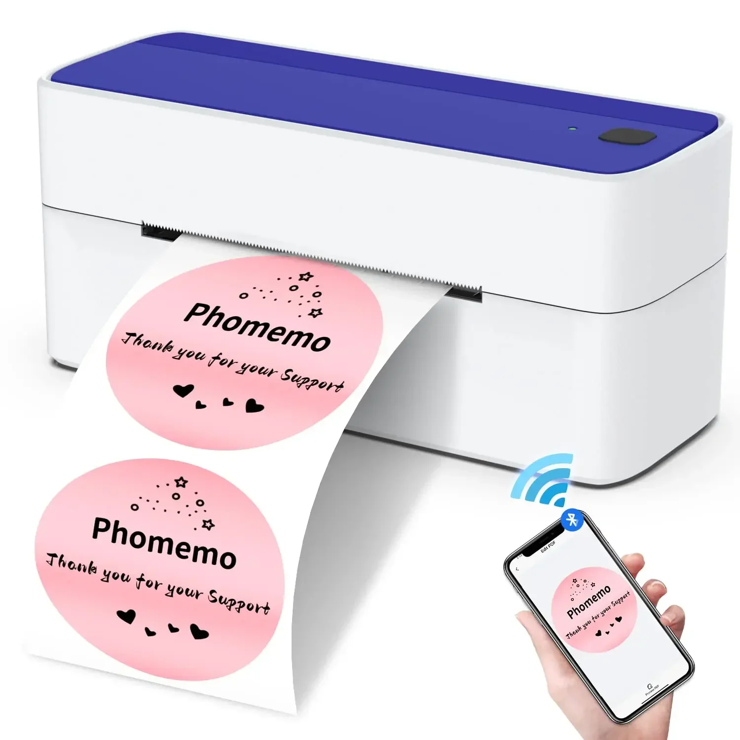 

Phomemo Thermal Mini Printer Portable Bluetooth Label Printer for Small Business and Study Home Use