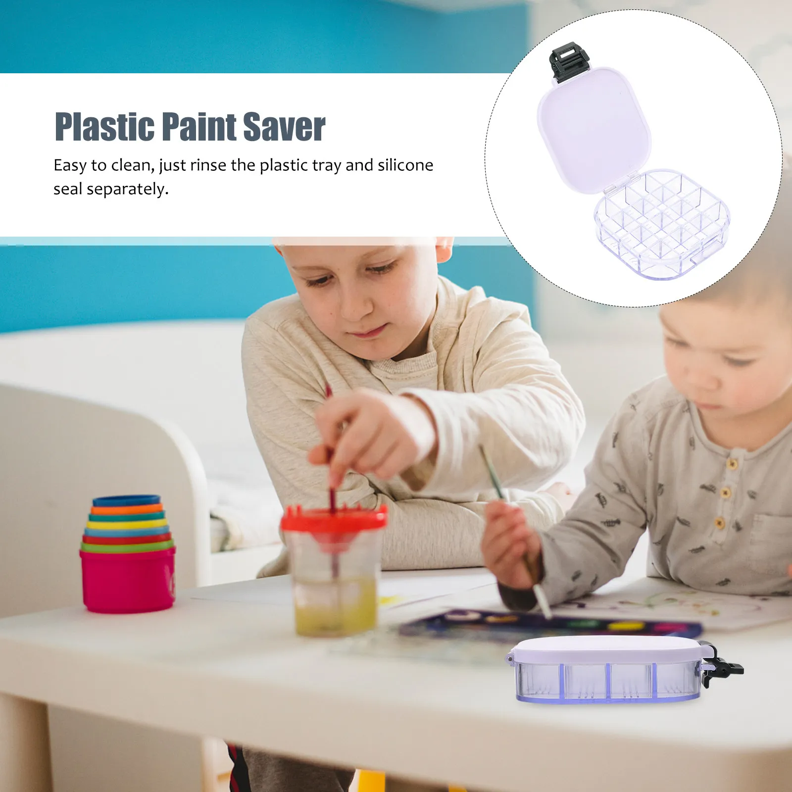 

Коробка для смешивания красок, 1 шт., 16-секционный пластиковый футляр для акварели, акрила, темперы, для художников, студентов, для творчества своими руками