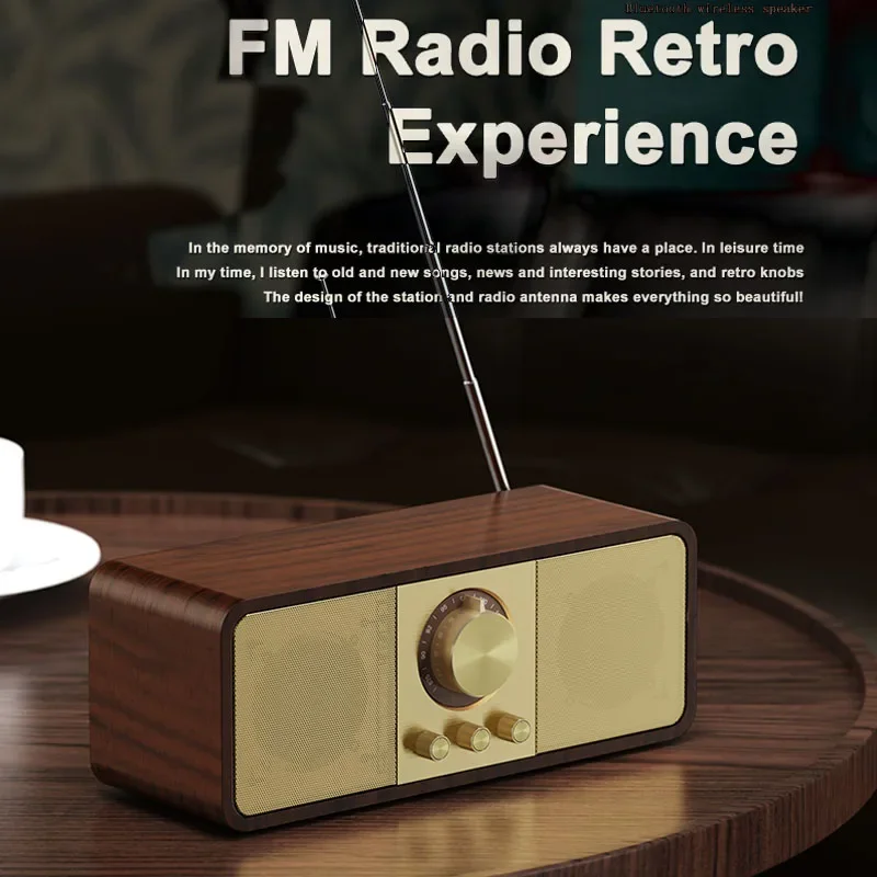 jy-82hot-sales-portable-vintage-fm-radio-wooden-radio-receiver-wireless-stereo-bluetooth-speaker-with-microphone-tf-card-usb-aux