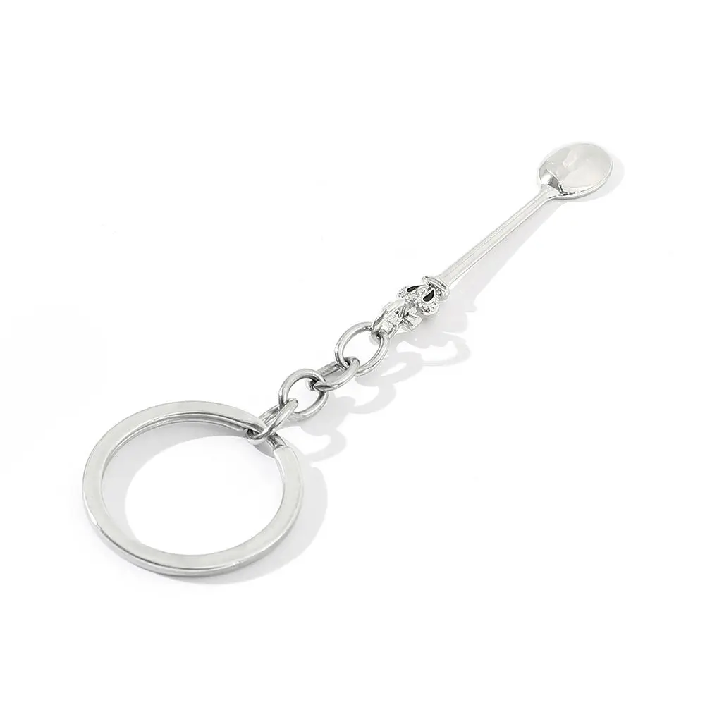 New Hot Men Key Ring Metal Key Chain Keychain Gift Jewelry Silver Color Kitchen Spoon Crown Pendant Great