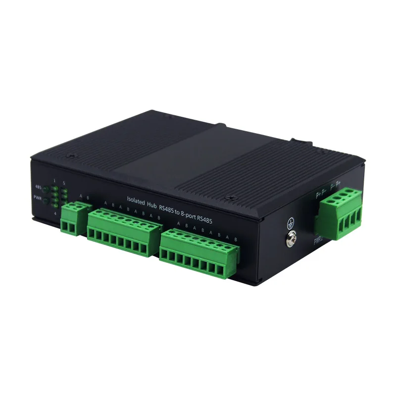 Industrial 1 In 4 Out RS-485 HUB Distributor Splitter High Speed Isolation Relay Extension Din Rail RS485 HUB
