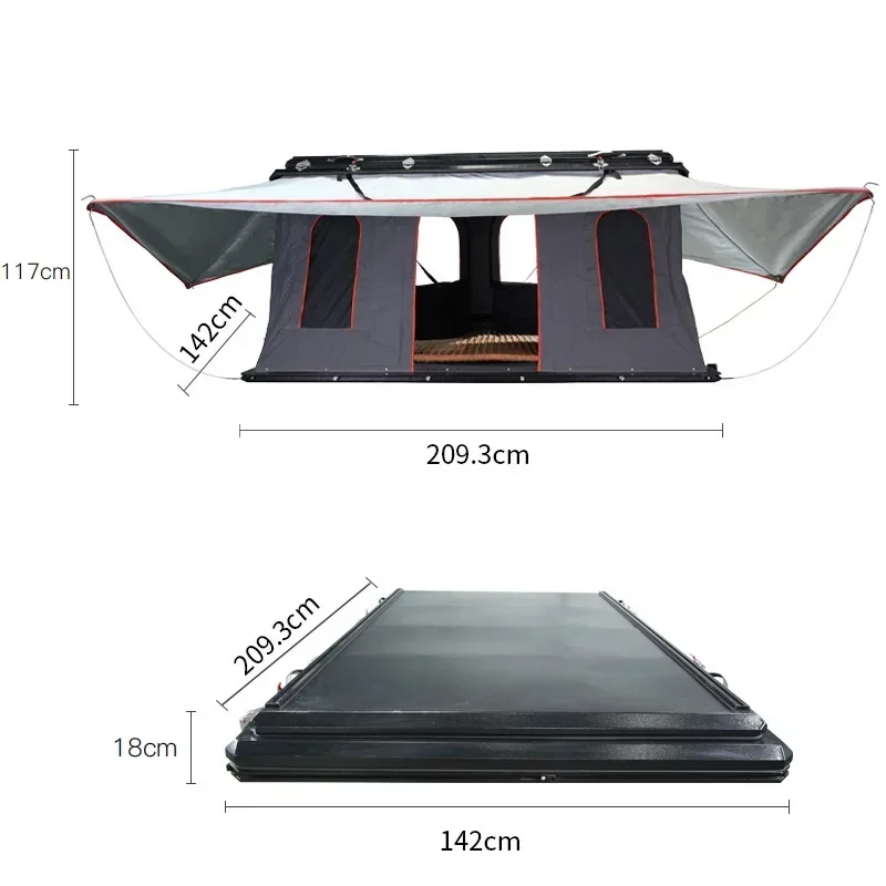 

double slot z shape rooftop tent summer camp auto dach zelt dachzelt hartschale aluminium roof top tent with solar