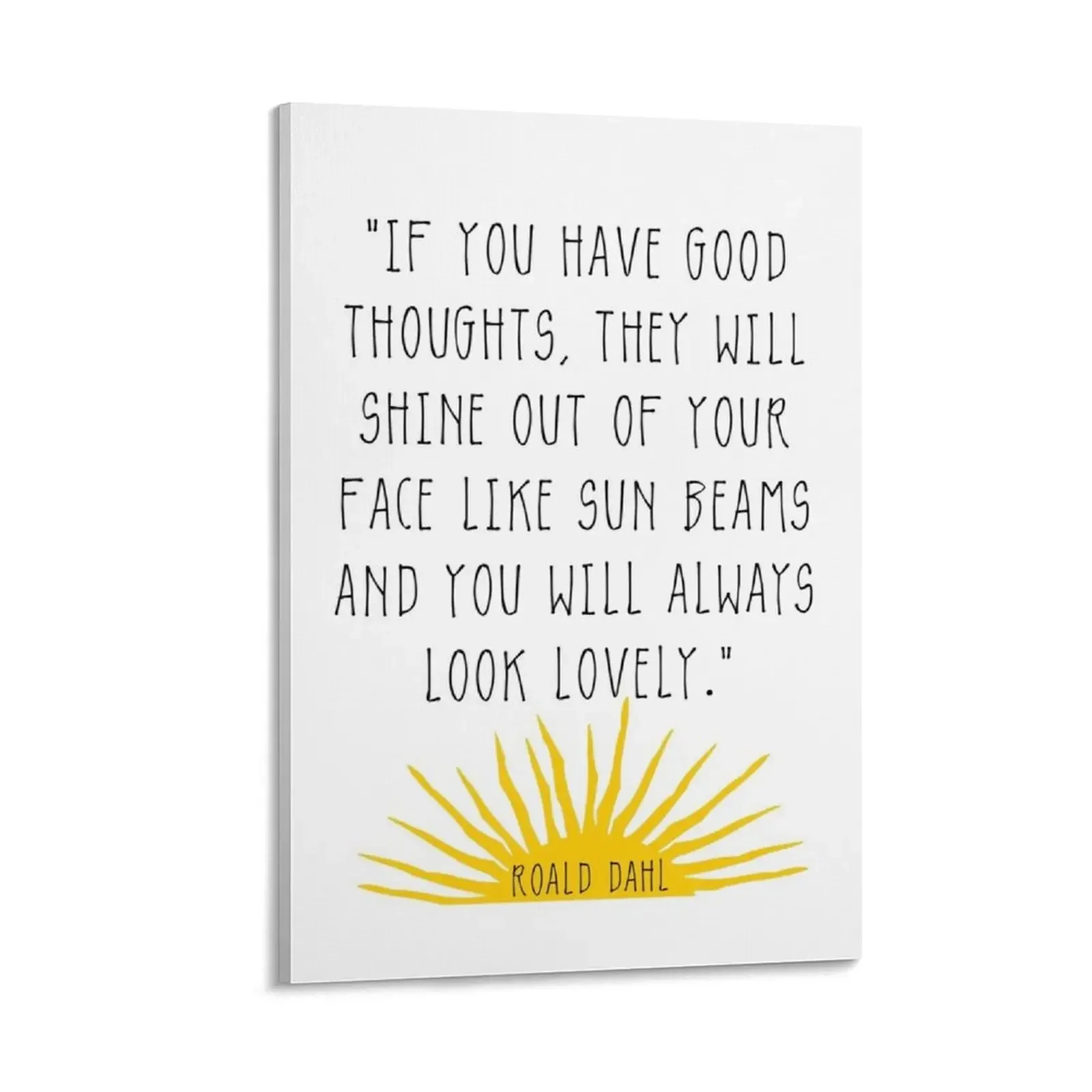 

Good Thoughts- Roald Dahl Quote Canvas Painting luxury home decor aesthetic room room decoration